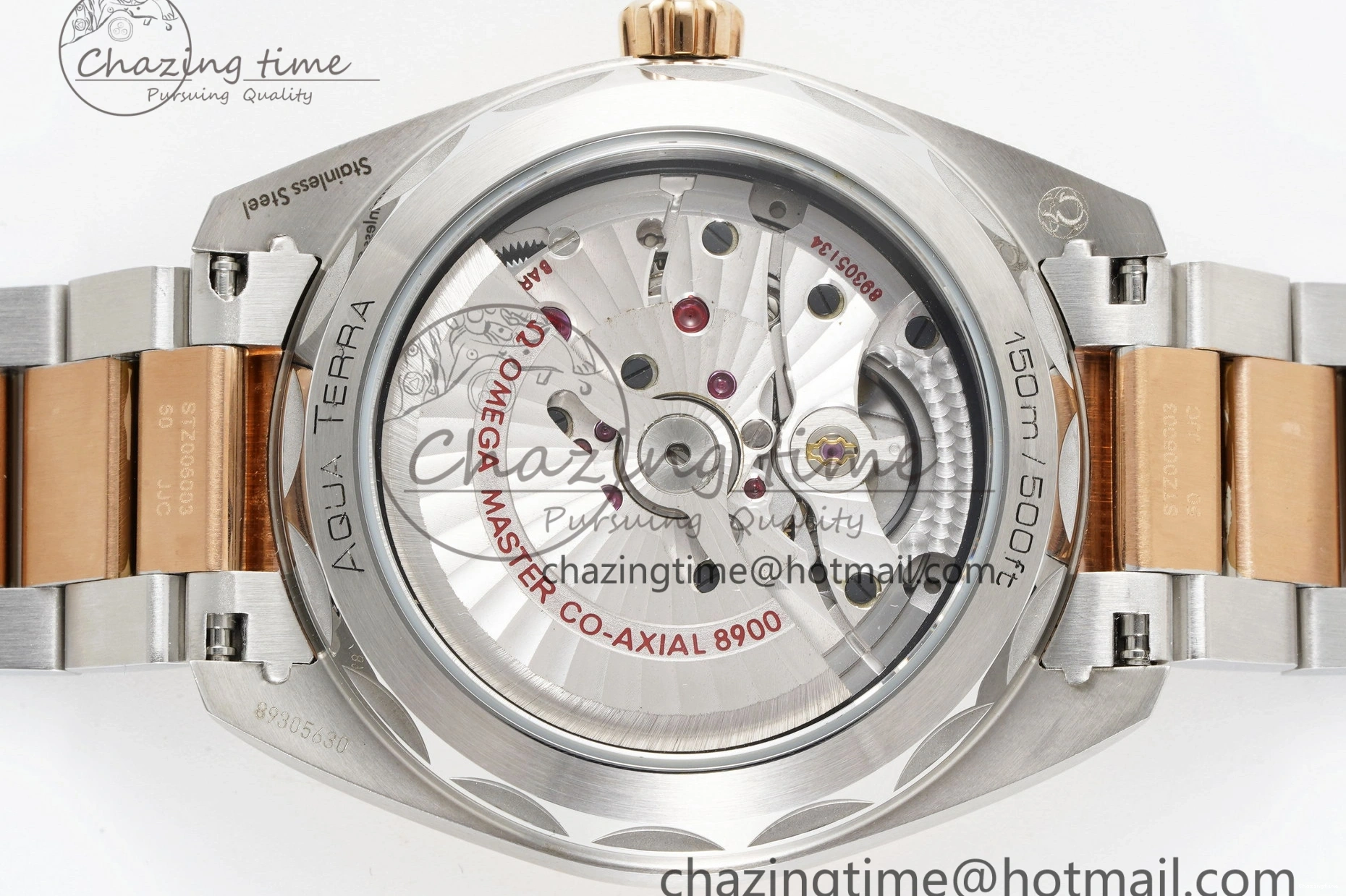 0127 Aqua Terra 150M SS RG JQK 1:1 Best Edition White Dial on SS RG Bracelet A OnTrend 7828